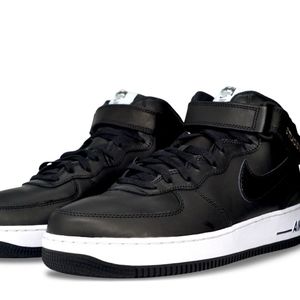 Nike Air Force 1 Mid x Stussy Black Snakeskin 2022 (DJ7840-001)